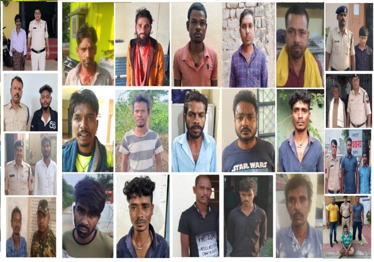 सरायपाली बसना सहित जिले भर में  महिला संबंधी अपराध, मारपीट, शराब एवं बडे अपराधों मामले में कुल 31 गुंडा बदमाशों एवं स्थाई वारंटीयों पर कार्यवाही
