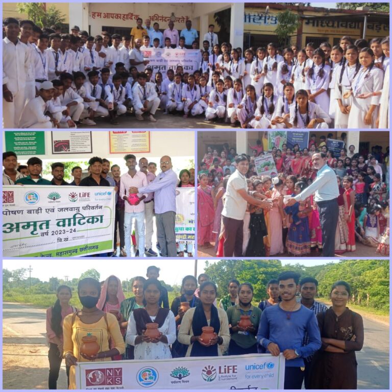 महासमुन्द : राष्ट्रीय स्तर पर मेरी माटी मेरा देश कार्यक्रम हेतु विकासखंड स्तर पर एकत्रित किया गया कलश 