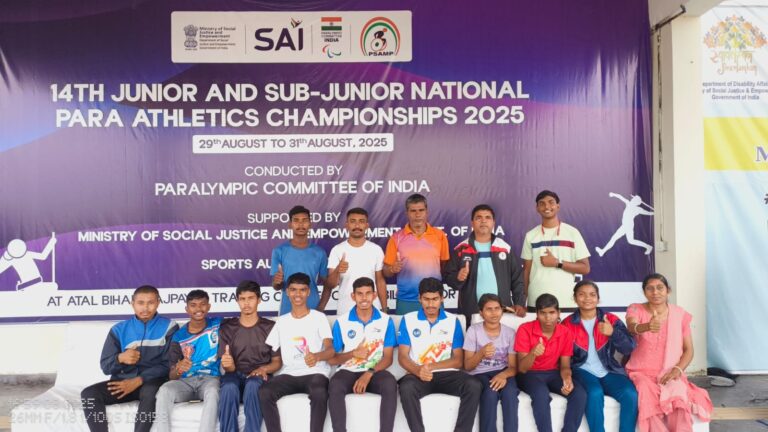 जिले के 5 खिलाड़ियों ने राष्ट्रीय पैरा एथलेटिक्स चैंपियनशिप में जीते 5 पदक