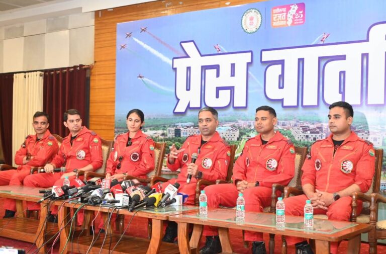 रायपुर : छत्तीसगढ़ के आसमान पर बिखरेगी तिरंगे की झटा : नया रायपुर में सूर्य किरण का रोमांचक एयर शो 5 नवंबर को