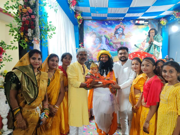 महासमुंद *श्रीमद्भागवत कथा सप्ताह ज्ञान उत्सव में श्रीकृष्ण जन्म की कथा : अशवंत तुषार साहू* 