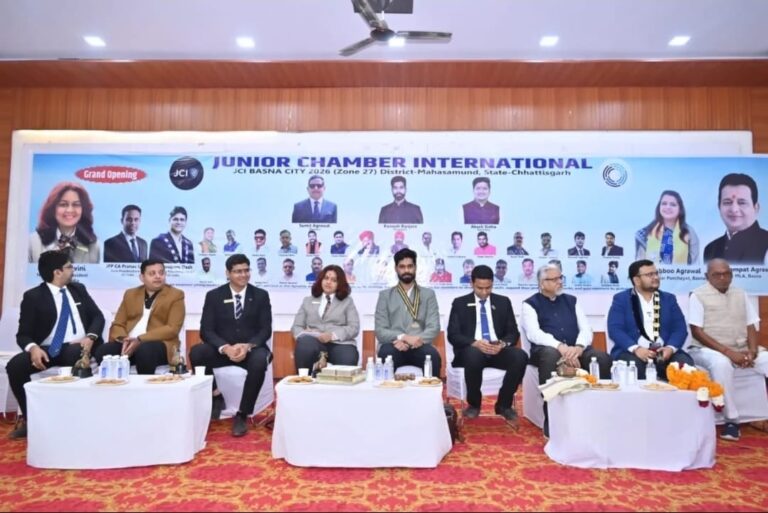बसना के सामाजिक उत्थान को मिले नए पंख: JCI बसना सिटी का भव्य आग़ाज़, सुमित अग्रवाल बने डायरेक्टर, कामेश बंजारा को अध्यक्ष पद की जिम्मेदारी