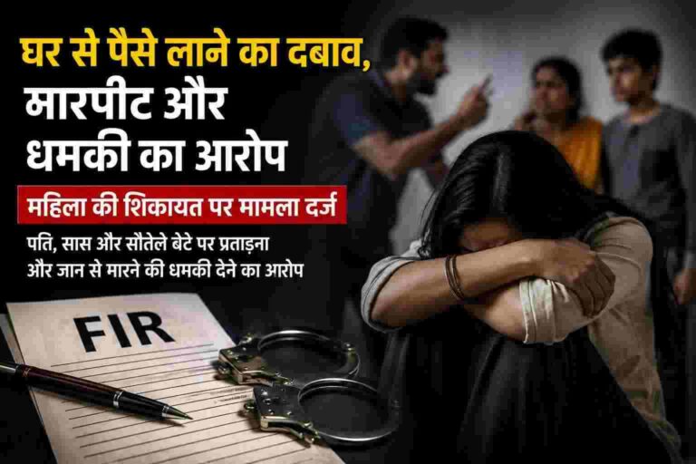 सरायपाली।।घर से पैसे लाने का दबाव, मारपीट और धमकी का आरोप; महिला की शिकायत पर मामला दर्ज